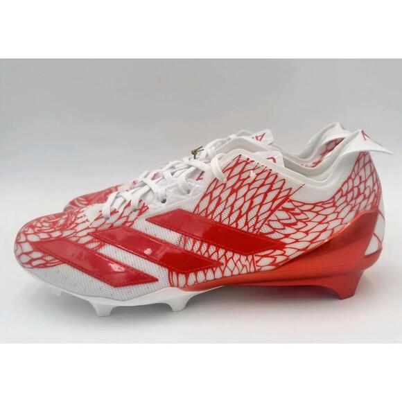 Adidas Adizero Electric Orange/White Football Cleats Size 9.5 Men\'s New main image 6